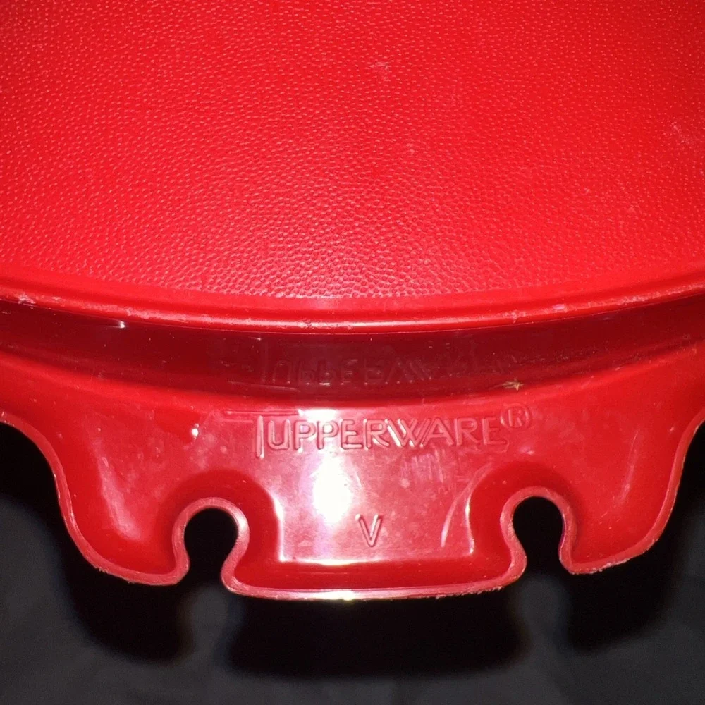 Vintage Tupperware Party Veggie Platter‎ Divided Tray 405-1 Paprika With Lid